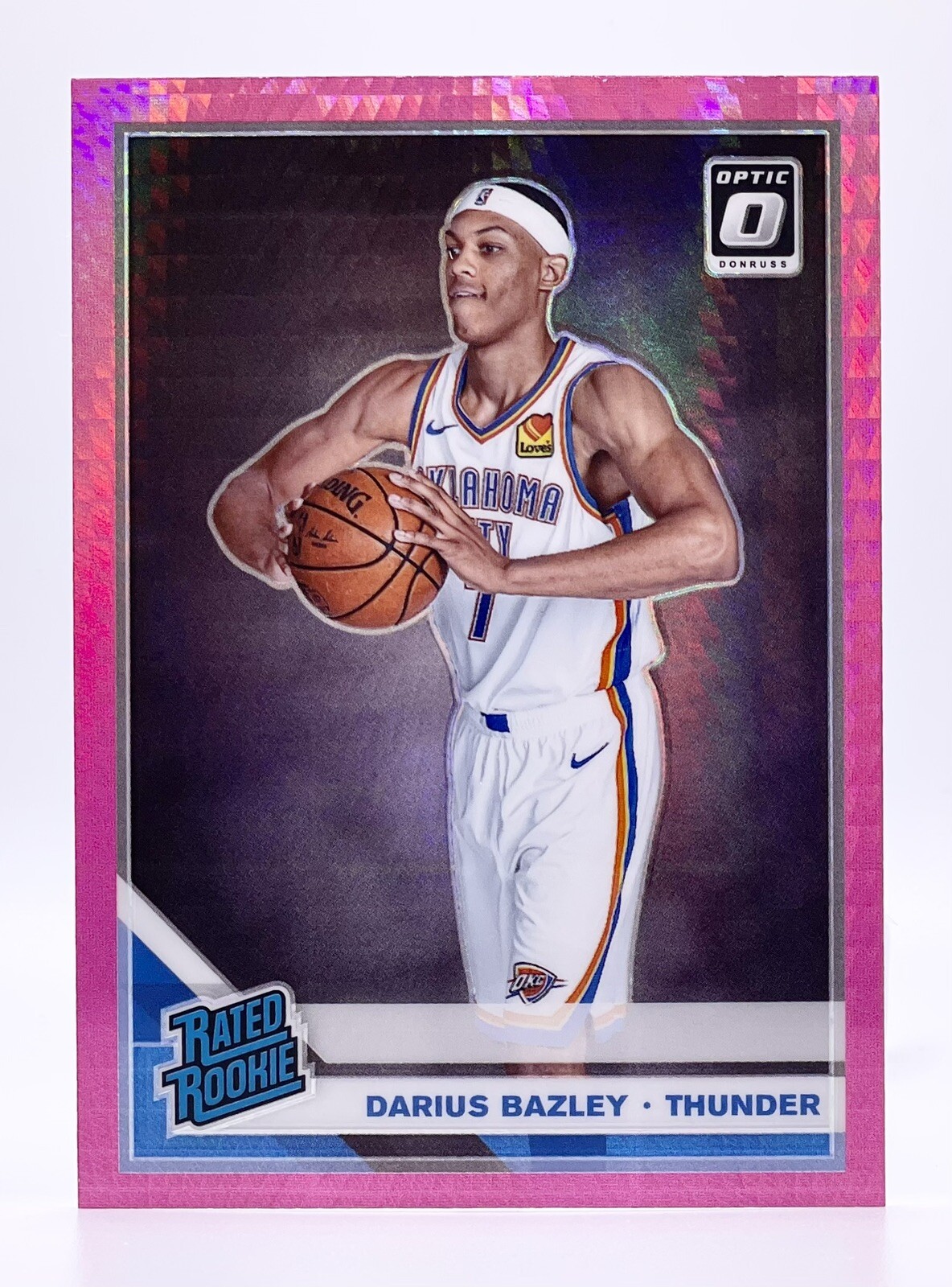 2019-20 Donruss Optic Hyper Pink #156 Darius Bazley RC Oklahoma City Thunder