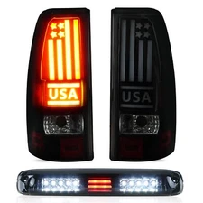 Tail Light + 3rd Brake Lamp for Chevy Silverado 1500 2500 1999-2002, 1500 250...
