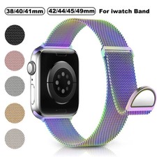 For Apple Watch Band Ultra 3 S11 10 9 8 Stainless Steel Mesh Loop Magnetic Strap