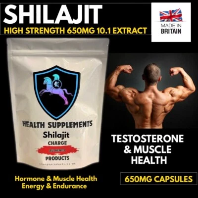 CHARGE PRODUCTS UK Himalayan Shilajit Caps 6500mg Pure Strong Vegan Caps Genuine Shilajit