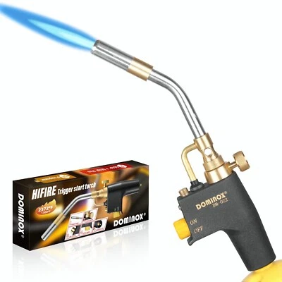 DOMINOX Propane Torch Head High Intensity Mapp Trigger Start Gas Torch Soldering Kit