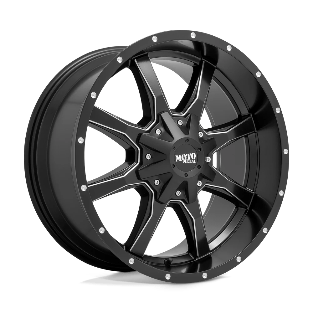 Moto Metal MO970 18x10 24 Satin Black Milled Wheel 5x127 5x139.7 (QTY