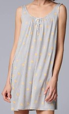 SIMPLY VERA WANG Nightgown Chemise - Sz XXL - Gray Stripe  - New