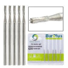 Wave Dental Surgical Burs Carbide High Speed Bur FG SUGR 557 Straight Fissure