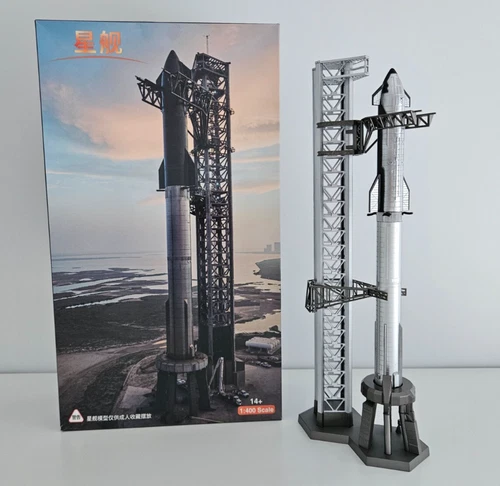 1/400 Wltk Nave Estelar Espacial REFUERZO SUPERPESADO con Torre de Lanzamiento Modelo Diecast - Imagen 1 de 11