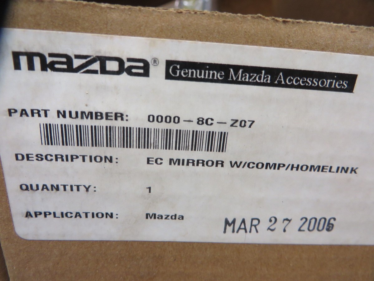 OEM # 0000-8C-Z07 GENUINE MAZDA OEM new REARVIEW MIRROR CHROMATIC