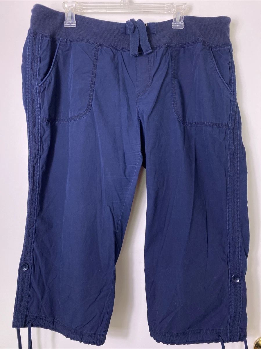 CALVIN KLEIN Navy Outdoor Pants Comfort Drawstring Waist Roll Tab