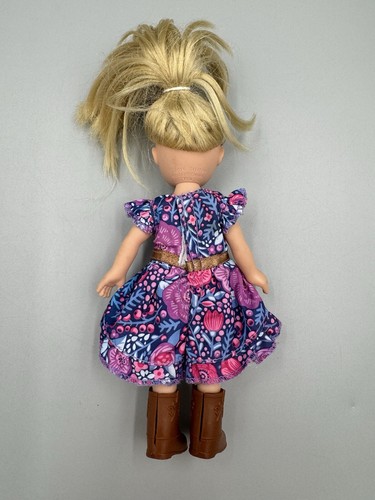 Piccola bambola 8" Cititoy capelli biondi stivali vestito 2015 - Foto 6 di 8