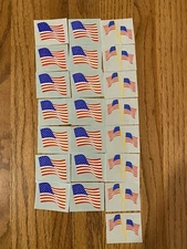 Mrs. Grossman's 22 pc Sticker Lot American Flags 1989 USA Creative Memories