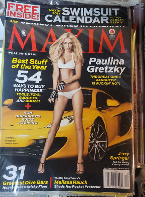 MAXIM Sexy PAULINA GRETZKY December 2013 MELISSA RAUCH + 2014 Swimsuit CALENDAR