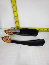 Vintage Horse Head Shoe Horn and Brush Set.