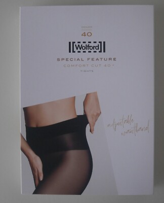 NEU & OVP: Wolford COMFORT CUT 40 TIGHTS! EINSTELLBARER Bund! Gr. XS! BLACK