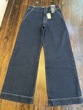 Levi  s Premium Ribcage Wide Leg Tailored Jeans, Blue Dark Wash, High Rise, 30x32