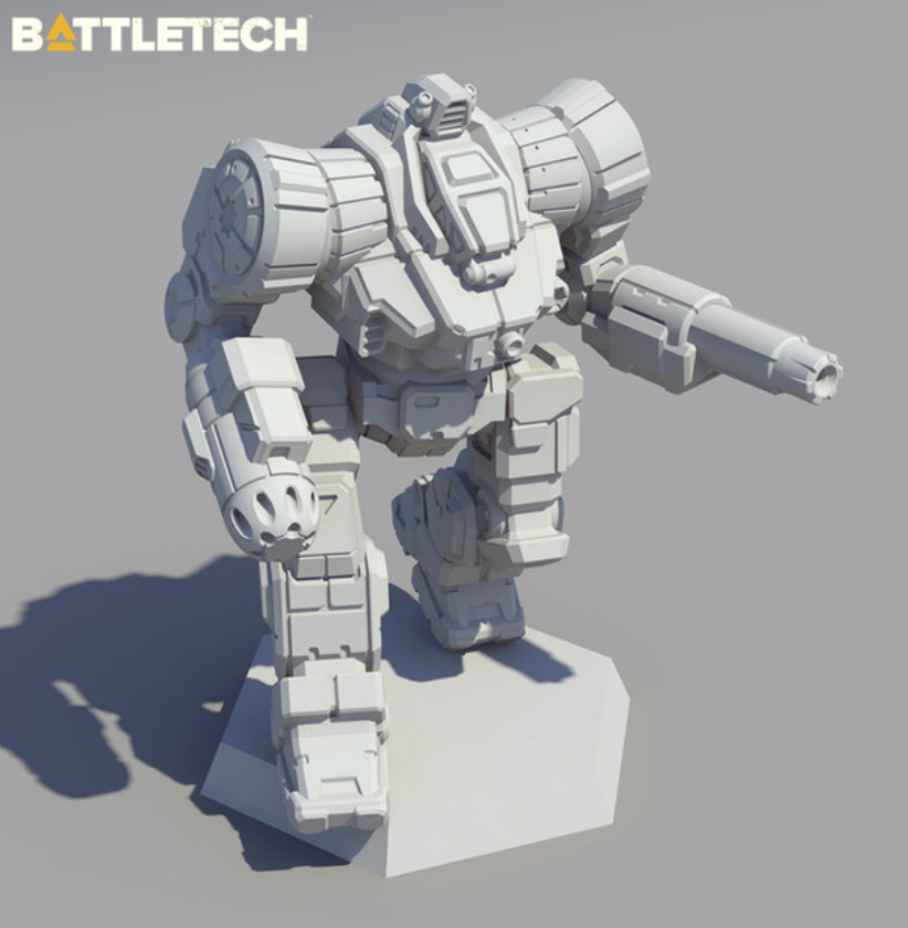 Battletech Zeus Assault Mech + Pilot Cards IS Kickstarter Fire