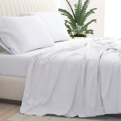 Twin Size Sheets Set 1000 Thread Count 100% Cotton Bedding Set - 3 Piece 15''