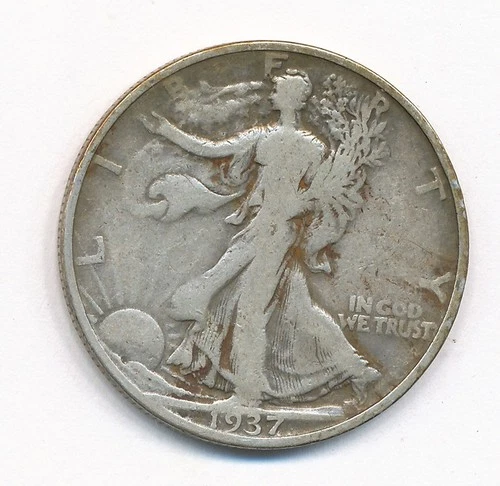 1937 S WALKING LIBERTY SILVER HALF DOLLAR