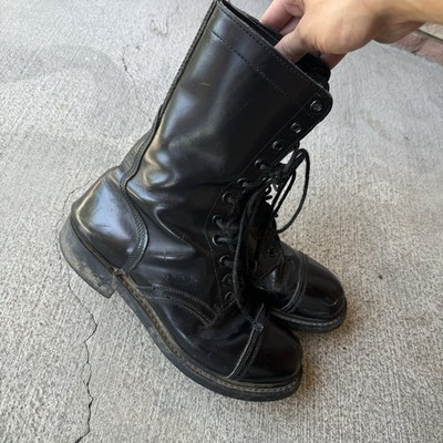 Vtg 1950s Size 10.5 Black Korean War US Army Jump Combat