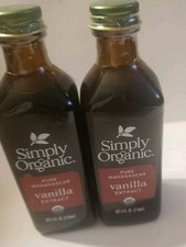 Simply Organic Pure Madagascar Vanilla Extract 4 FL OZ (Lot Of 2)