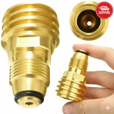 Propane Tank Adapter POL to QCC Valve LP Gas Tank Brass Convert Refill Adapter