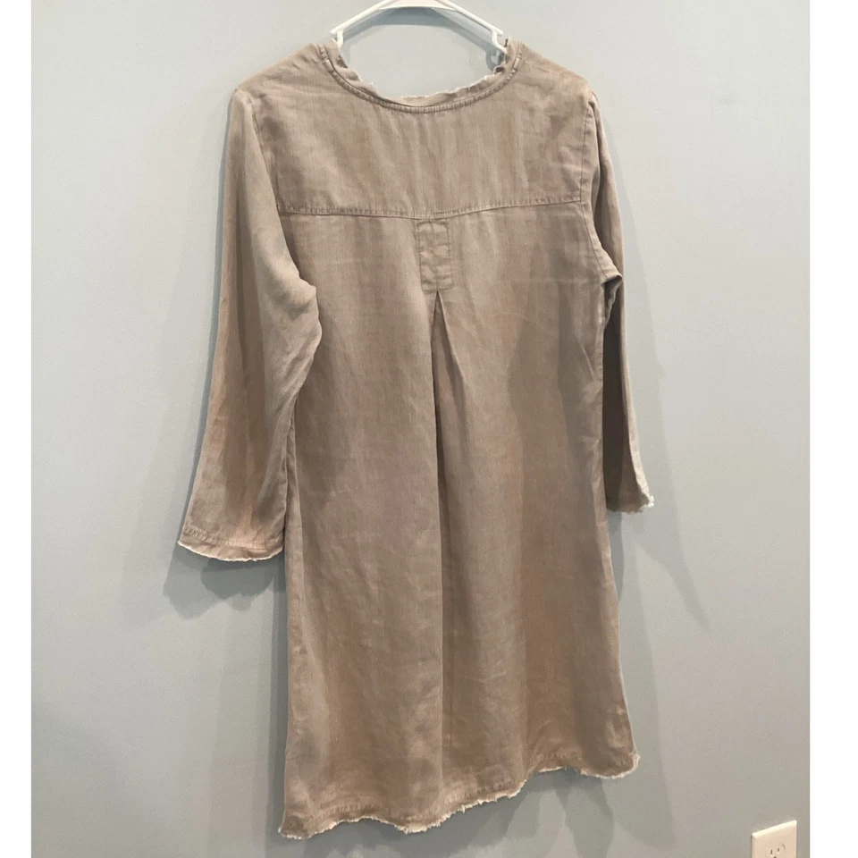 Michael Stars Womens Linen Shift Dress Sz Medium Lagom Lagenlook Beachy Coastal - Image 4 of 4