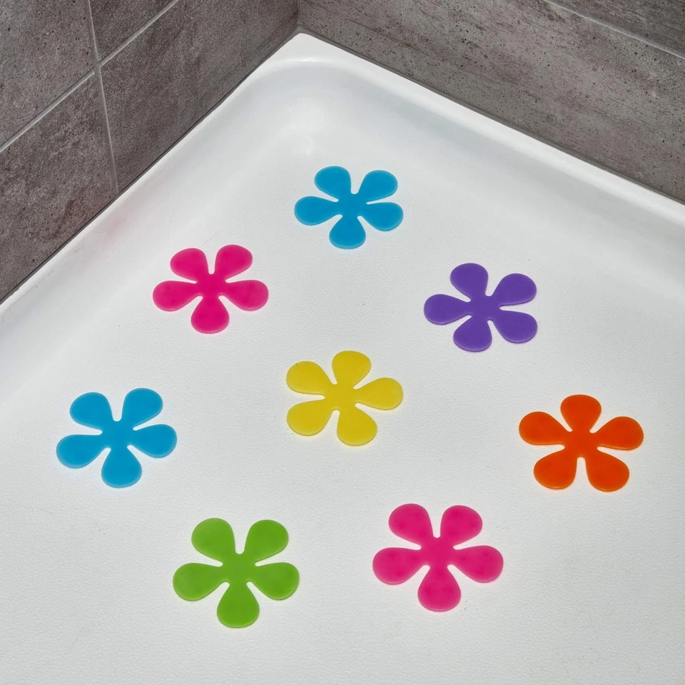 iDesign 30226 Floral Plastic Non-Slip Safety Tub Treadz for Shower, Bathtub , 4" - Image 2 of 4
