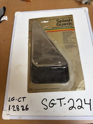 Custom Accessories Front Or Rear Splash Guards 68880, One Pair Stainless, NOS