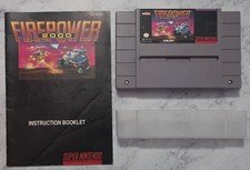 Firepower 2000 w/ Manual (Super Nintendo, SNES, 1992) Cartridge Tested