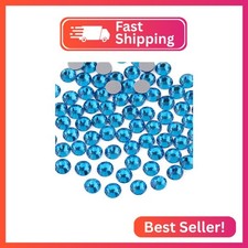 beadsland Flat Back Crystal Rhinestones Round Gems for Nail Art and Craft Glue F