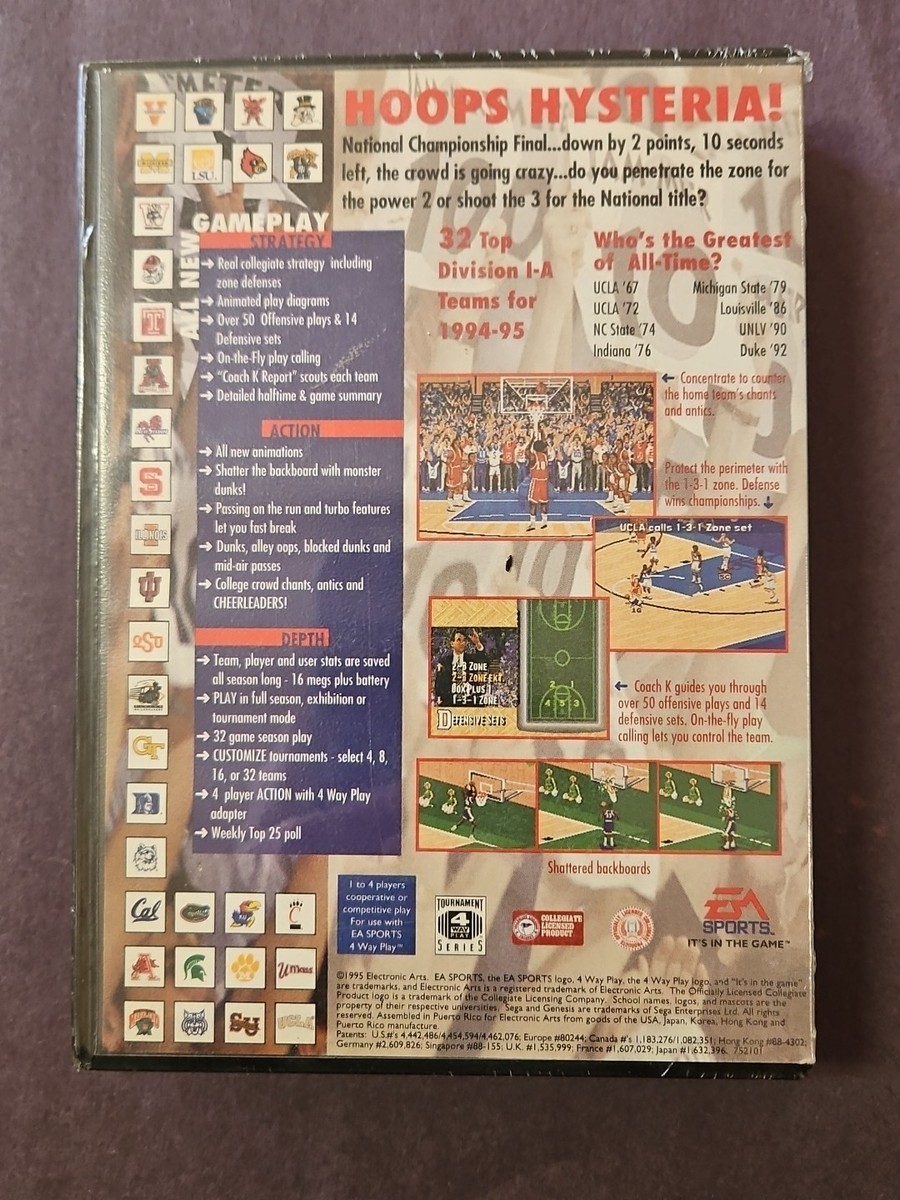 Coach K College Basketball (Sega Genesis, 1995) for sale online | eBay