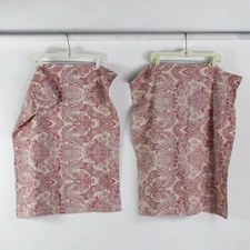 Lot Of 2 Matching Pottery Barn Pink/Cream Floral Standard Pillow Shams 25" x 30"