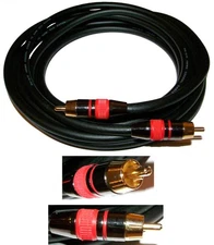 Ultra Gold 12ft Subwoofer Digital Audio AV Cable Coaxial Interconnect 12 Feet