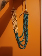 Tagua Nut Eco Friendly Sustainable Multistrand Multicolor Necklae bohemian