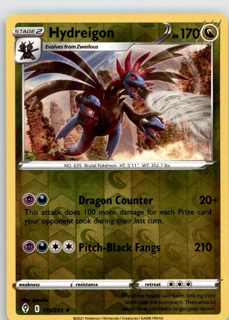 Hydreigon 115/203 Holo Rare Evolving Skies Pokemon Near Mint