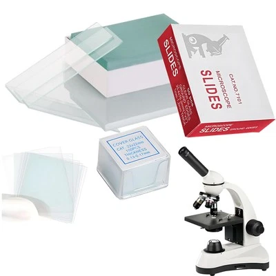 ALIAGLE Microscope Slides and Covers – 50 Blank Glass Slides for Microscope with 100