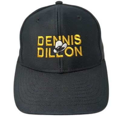 Dennis Dillon Snapback Cap Black One Size Adjustable Embroidered 6 Panel Mohr's