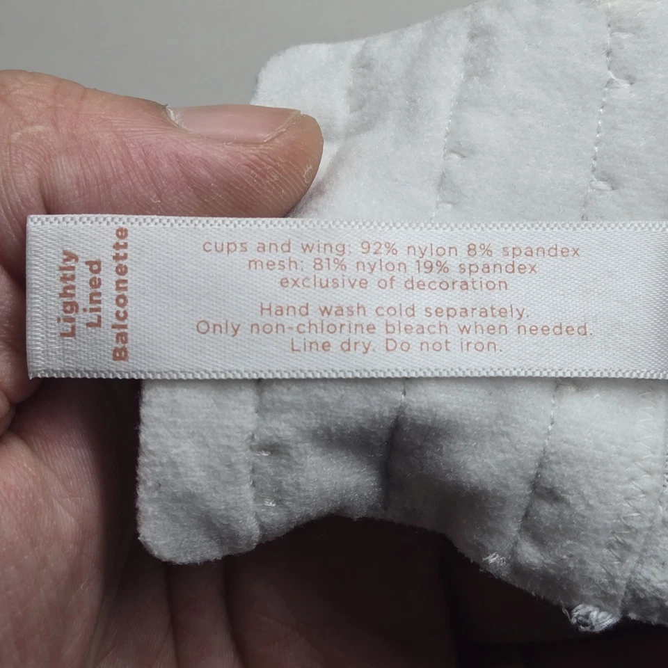 Sujetador Cacique Mujer 40F Blanco Floral Ligeramente Forrado Balconette Con Aros Foto 4 de 4