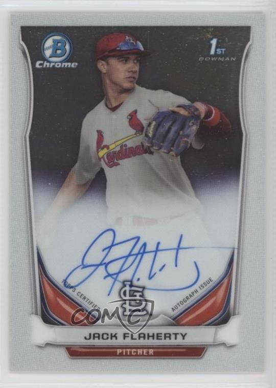 2014 Bowman Draft Chrome Draft Pick Auto Jack Flaherty #BCA-JF Auto 1dm4