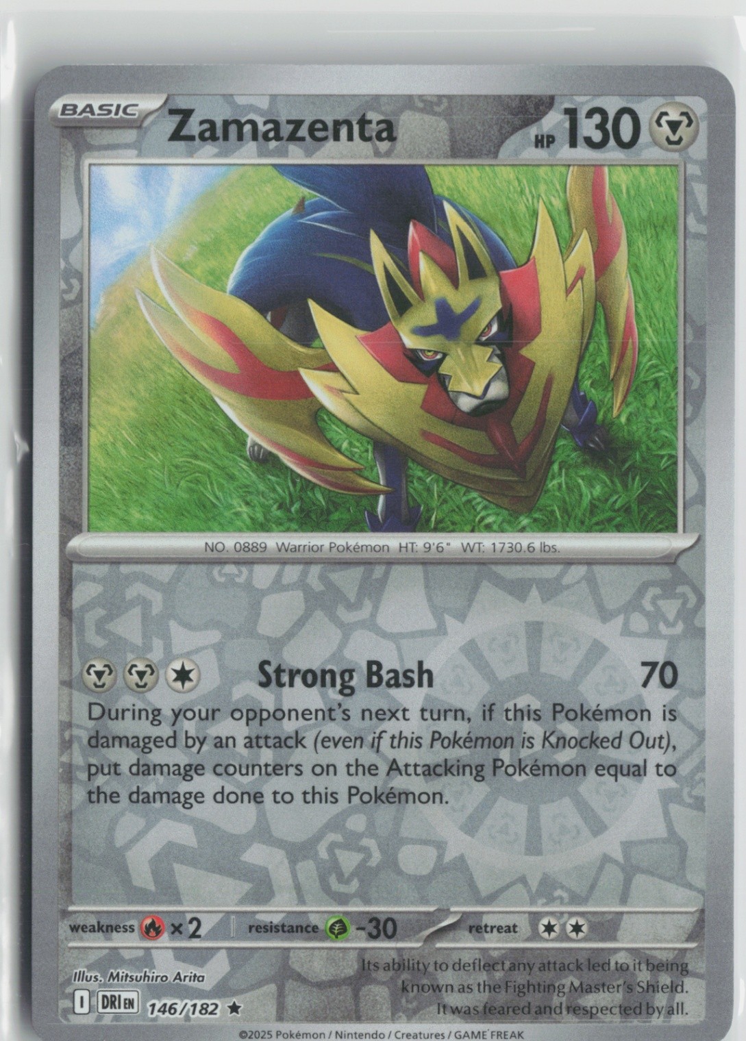 Zamazenta - 146/182 Rare SV10: Destined Rivals NM Reverse Holo