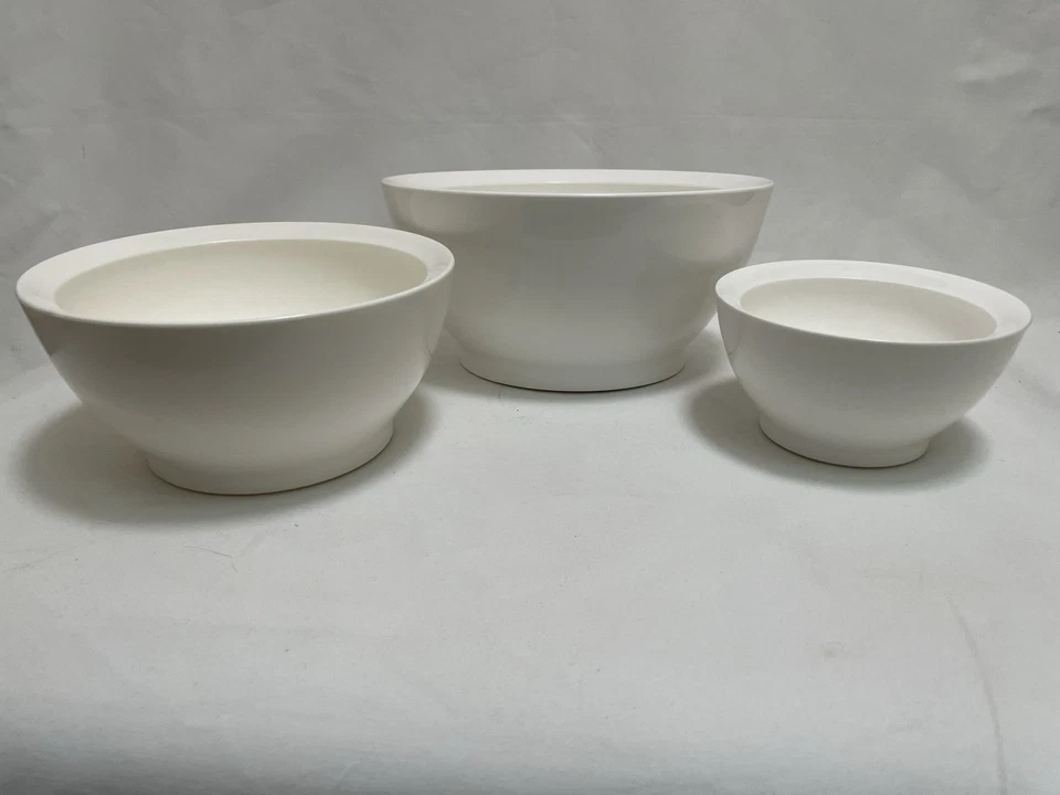 Nesting Cali чаши или CaliBowls - набор из 3 - 20 унций, 40 унций и 95 унций белый GUC - Изображение 4 из 4