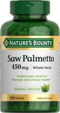 Nature's Bounty Saw Palmetto 250 Count Herbal Supplement For Men's Health