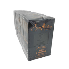 Lot of 6 SheaMoisture Calm  Clearing African Black Bar Soap, 8oz each