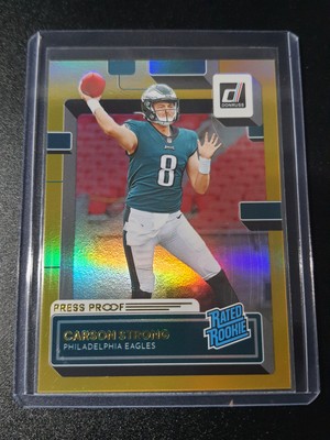 Carson Strong - Donruss Football 2022 - Eagles - Rated Rookie - Press Proof Gold