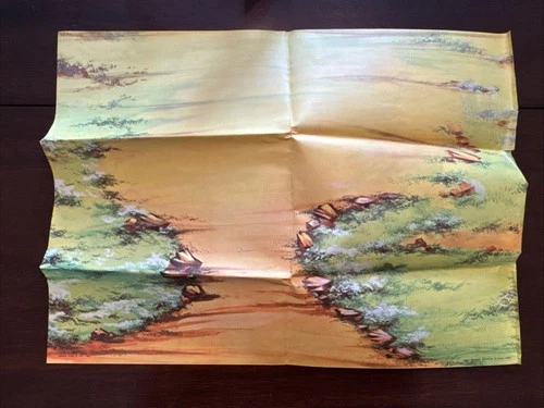 Vintage 1960s Marx Miniature Fort Apache Paper Playmat