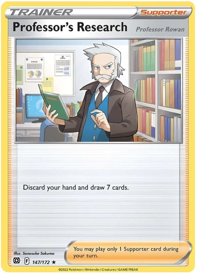 Professor's Research (Professor Rowan) - 147/172 - Holo Rare - Lightly Played - 
