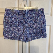 VINEYARD VINES Womens 12 Floral Circles Stretch Cotton Twill Shorts EUC