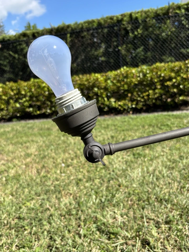 Pottery Barn 21” Industrial Adjustable Task Desk Lamp Brass Heavy Vintage Works - Image 3 of 4