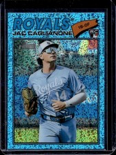 2026 Topps Heritage Jac Caglianone Chrome RC Aqua Sparkle Refractor #136 Royals