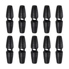 10pcs Wooden Toggle Buttons 45mm Single Hole Olive Sewing Button, Black