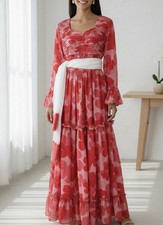 Pink Ethiopian Traditional Dress Chiffon  