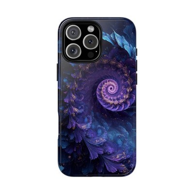 Phone Ink - iPhone/Galaxy/Pixel | Slim Tough Case - Cosmic Purple Spiral